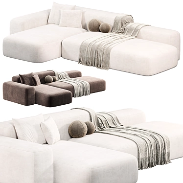 Modern Bubble Sofa by Formmebel 3D model image 1 