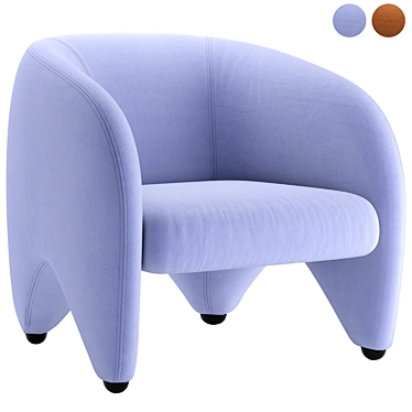 Yuzu Modern Armchair 3D Model 3D model image 1 