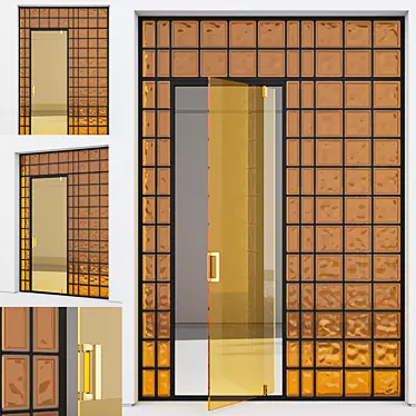 Modern Aluminium Door 339 3D model image 1 