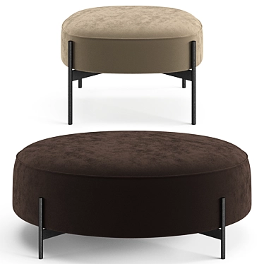 Modern Misuraemme Virgin Pouf Set 3D model image 1 