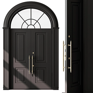  Curved Entry Door - Model 75 3D model image 1 