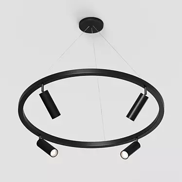 Minimalist Adjustable Pendant Lights 3D model image 1 