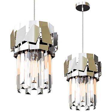 Polygonal Hanging Light Fixture 3D model image 1 