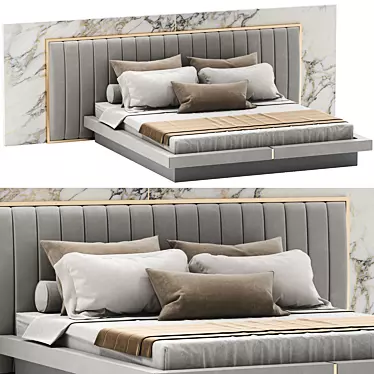 Luxurious Algerone Bed Design 3D model image 1 