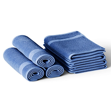 Smooth Towel Set for Bathroom 3D model image 1 