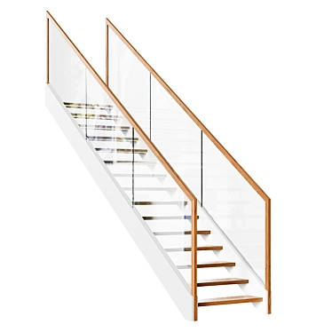  Modern Staircase 400cm Height 3D model image 1 