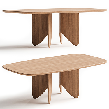 Modern Minimalist Roots Table 3D model image 1 