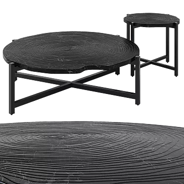 Title: Modern Picket Corner Coffee Table 3D model image 1 