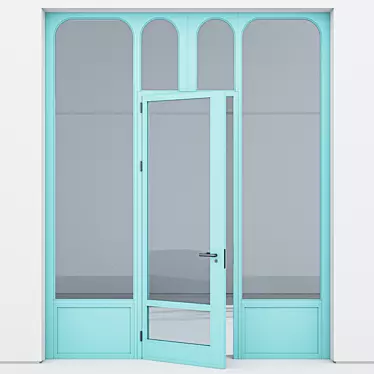 Corona Render Aluminium Door 346 3D model image 1 