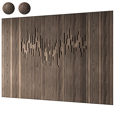 V-Ray Wooden Panels 3D Model 3D model image 1 