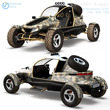 Off-Road Buggy Model Kit 3D model image 1 