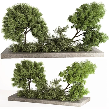 Lush Garden Tree Collection Set 3D model image 1 