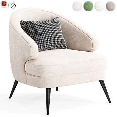 Stylish Peter Armchair 2015 modern 3D model image 1 