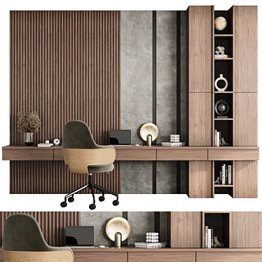 Modern Office Furniture Set in 3D Max 3D model image 1 