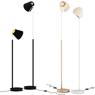 Sleek Modern DTW Floor Lamp 3D model image 1 