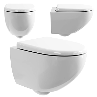 Duravit Architec Rimless Wall-Mounted Toilet 3D model image 1 