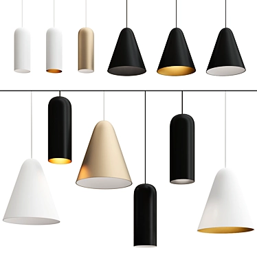 Sleek LED Pendant Lamp Design 3D model image 1 