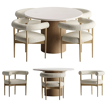 Modern Dining Set by Leanne Ford 3D model image 1 