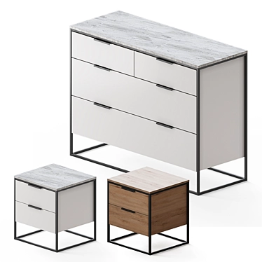 Chest of drawers and bedside table Nord (divan.ru)