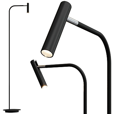 Sleek LED MiniSpot Floor Lamp 3D model image 1 