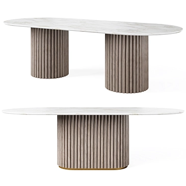 Modern Dining Tables Set Cazarina 3D model image 1 