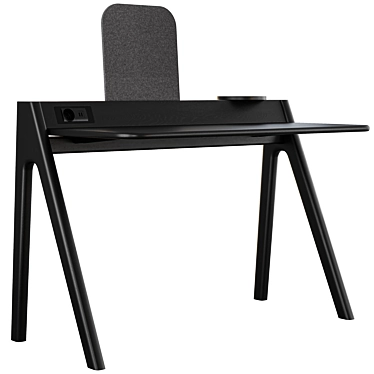 Elegant Compact Workspace Desk 3D model image 1 