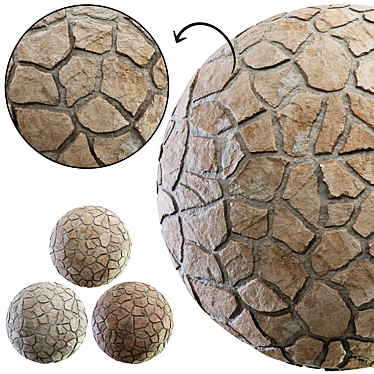 Designer Stone Wall Textures Pack 3D model image 1 