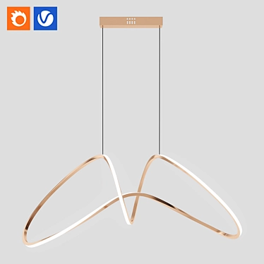 Modern Lampatron Norvin B Chandelier 3D model image 1 