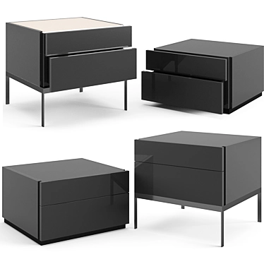 Modern Molteni Night Tables Set 3D model image 1 