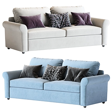 Custom Fabric Brighton Sofa (82") 3D model image 1 