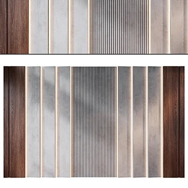 Modern Wall Panel Decor 3D102 3D model image 1 