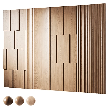 Decorative Wood Panels: Smooth Models 3D model image 1 