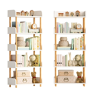  Kids Room Shelf Decor Furniture 3D model image 1 