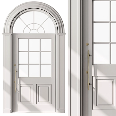 Elegant Arched Door Model 76 3D model image 1 