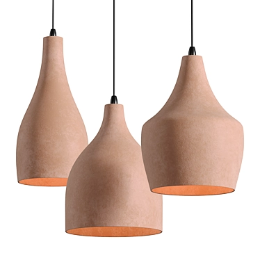 Minimalist Ceramic Pendant Kitchen Light 3D model image 1 