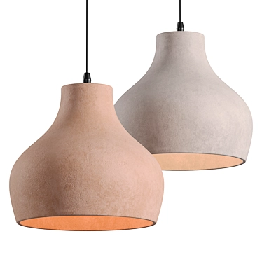 Handcrafted Ceramic Pendant Light 3D model image 1 