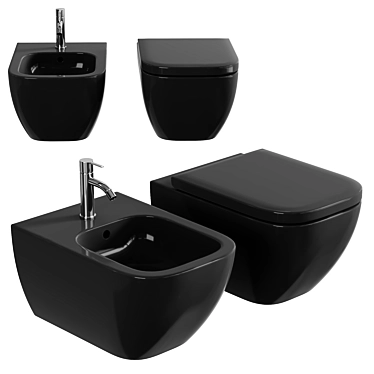 Duravit Happy D.2 Anthracite Toilet 3D model image 1 