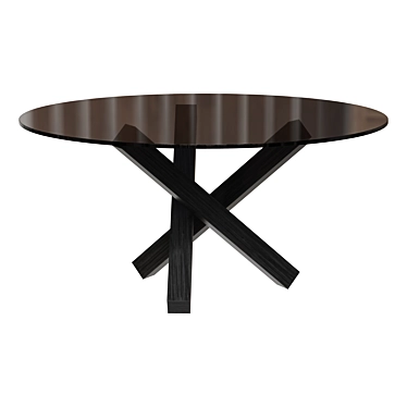 Aikido P1366 Dining Table - Round Elegance 3D model image 1 