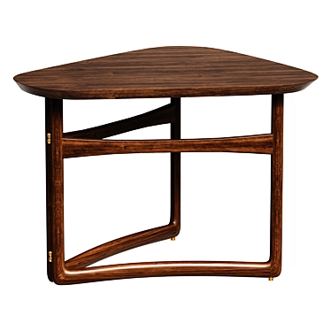 Collapsible Walnut Side Table 3D model image 1 