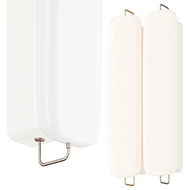 Elongated Park III Wall Light 3D model image 1 