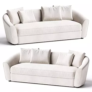 Velvet Upholstered 87" Sofa: Corona Render 3D model image 1 