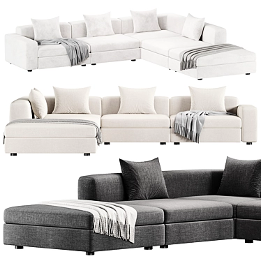 Elegant Dune Poliform Sofa 3D model image 1 