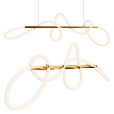 Modern Chandelier by Lussole 3D model image 1 