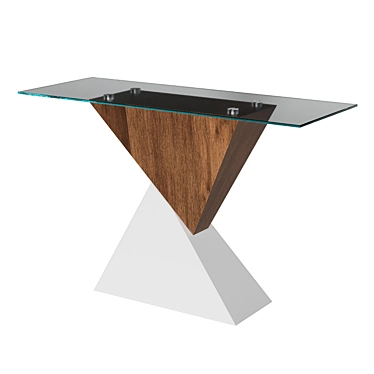 Modern Sandglass Design Pedestal Table 3D model image 1 