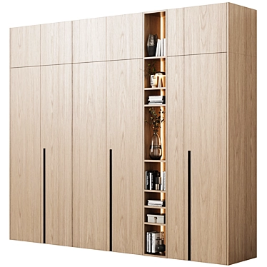 Modern Style Modular Wardrobes 3D model image 1 