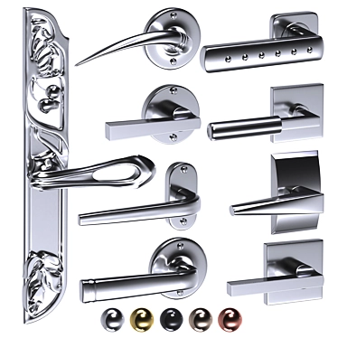 Modern Door Handle Set Vol.02 3D model image 1 