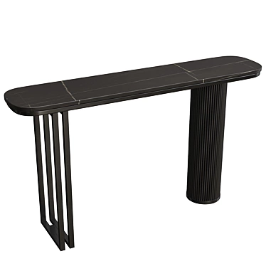 Sleek Oval Console Table_IP 3D model image 1 