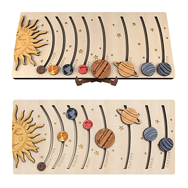 Interactive Solar System Busy Board 3D model image 1 