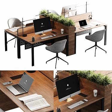 Domino Desk System Compact Solution 3D model image 1 