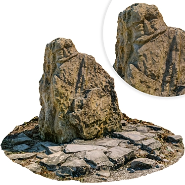 Stone Sculpture 3D Model Kit 3D model image 1 